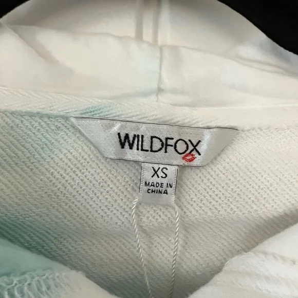 NWT Wildfox Couture Purple & Green Tie-Dye French Terrycloth Hoodie Sweatshirt - Picture 7 of 9